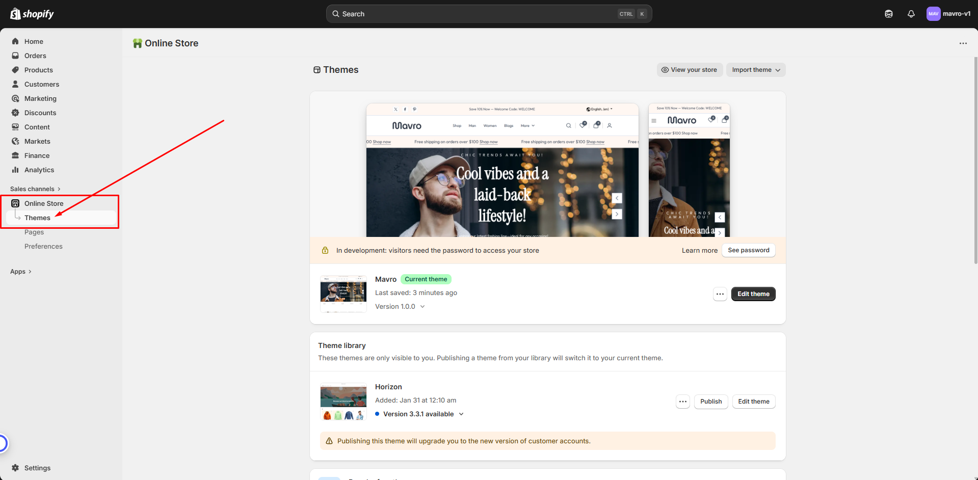 theme install store